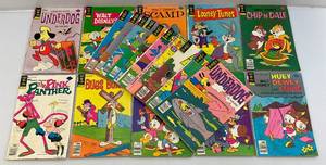 lot 137 image: Misc. 15,25,30,35,40 Cent Gold Key Cartoon Comics