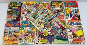 lot 144 image: Misc. 35, 40  Cent Cartoon Comics Including  ARCHIE & More (Some Have Date Stamp Present On Cover)