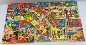 lot 151 image: Misc. 12, 15, 20  Cent Cartoon Comics Including  ARCHIE & More (Some With Name Writtten In Pen)