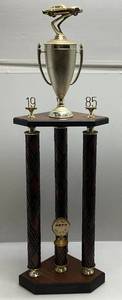 lot 196 image: 1985 Back To The 60s Car Show Trophy 1st Place With Camaro On Top 35