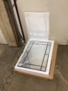 Kate and Laurel Westgate 24.00 in. W x 36.00 in. H Black Rectangle Modern Framed Decorative Wall Mirror Customer Returns See Pictures