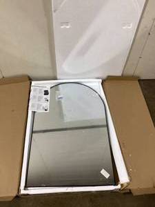 XRAMFY 24 in. W x 36 in. H Arched Black Aluminum Alloy Framed Wall Mirror Customer Returns See Pictures