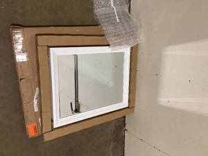 Amanti Art Vanity White Narrow 21.5 in. x 27.5 in. Petite Bevel Modern Rectangle Framed Bathroom Wall Mirror in White Customer Returns See Pictures