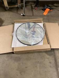 Home Decorators Collection Medium Round Black Classic Accent Mirror (24 in. Diameter) Customer Returns See Pictures