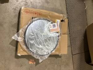 Seafuloy 16 in. W x 16 in. H Black Round Wall Mirror Metal Frame Circle Mirror for Bedroom, Bathroom, Entryway Wall Decor Customer Returns See Pictures