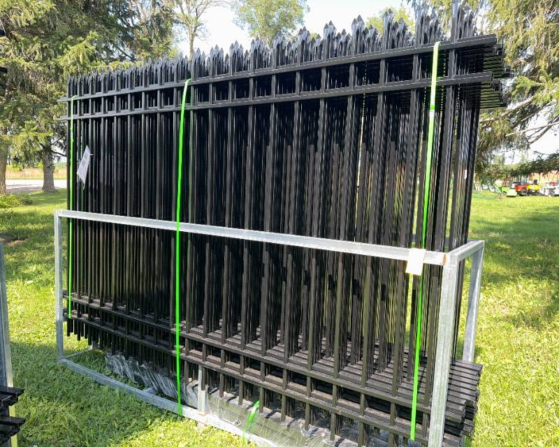 lot 171 image: Powder Coated Galvanized Steel Fence with Posts 