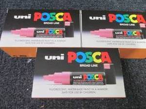 lot 118 image: 3 Sets POSCA PC-8K FLUORESCENT SET ...