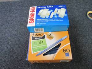 lot 129 image: 60 Bic Round Stic Pens, Family Pack...