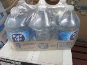 lot 159 image: 6- 3 Liter Pure Life Purified Water...