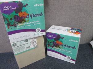 lot 175 image: 2-6 pks Daveliou 8x8 Wood Canva...