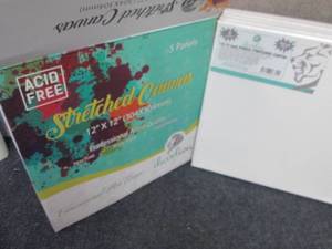 lot 184 image: 5 pk Develiou12x12 Stretched Ca...