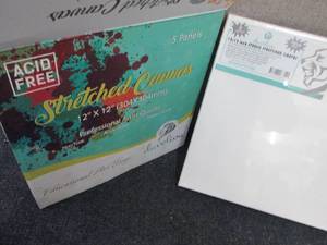 lot 186 image: 5 pk Develiou12x12 Stretched Ca...