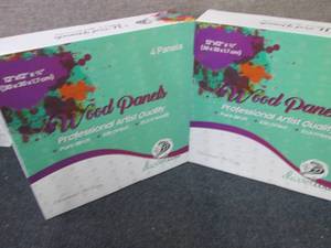 lot 187 image: 2 sets Daveliou 12x12 Wood Canv...