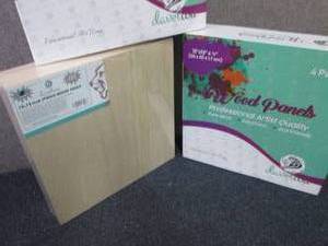 lot 192 image: 2 sets Daveliou 12x12 Wood Canv...
