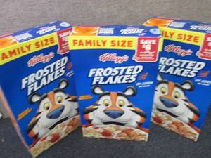 lot 296 image: 3-24 oz Kelloggs Frosted Flakes...