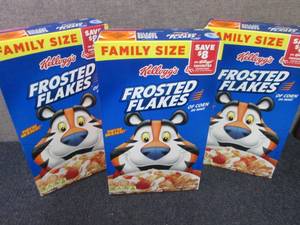 lot 315 image: 3-24 oz Kelloggs Frosted Flakes...