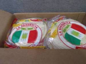 lot 328 image: 12- 10 ct LaBanderita Soft Taco Flo...