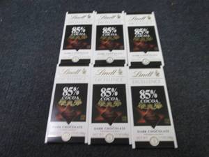 lot 359 image: 6- 3.5 oz Lindt Dark Chocolate...