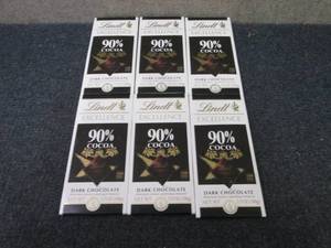 lot 360 image: 6- 3.5 oz Lindt Dark Chocolate...