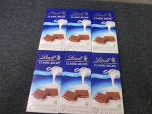 lot 369 image: 6- 4.4 oz Lindt Milk Chocolate...