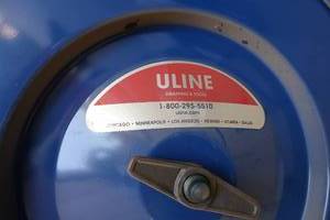 lot 16 image: ULINE STRAPPING TOOL WITH CART  SUPPLIES