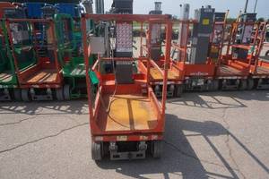 lot 11 image: 2015 Sky Jack Model SJ12 Vertical Mast Man Lift
