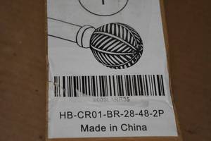 lot 18 image: 2-Pack 1 Curtain Rod 28-48