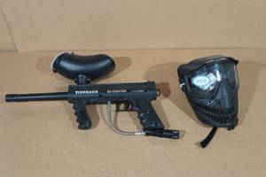 lot 132 image: Tippmann 98 Custom Paintball Gun and Mask