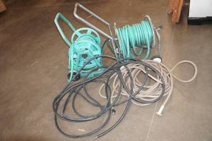 lot 171 image: 2 Garden Hose Reels with Hoses
