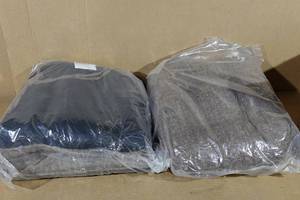 lot 68 image: 4 Chair Cushions with Grippy Bottom 15.5x15.5x4 -GrayBrown