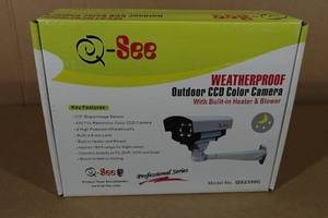 lot 82 image: Q-See Weatherproof Outdoor CCD Color Camera with Built in Heater