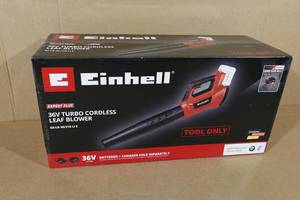 lot 91 image: Einhell 36V Turbo Cordless Leaf Blower -Tool Only