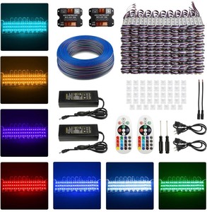 lot 90 image: 2 200-Light Storefront LED Lights 100ft Each