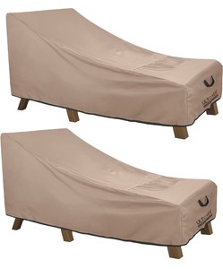lot 20 image: 2 UTL Chaise Lounge Chair Covers
