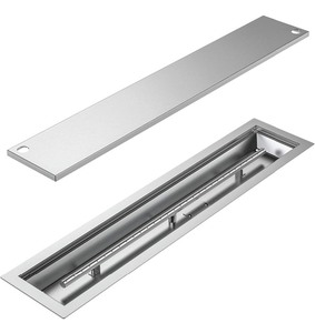 lot 191 image: Skyflame Linear Stainless Steel Drop-In Fire Pit Pan and Burner 42x6