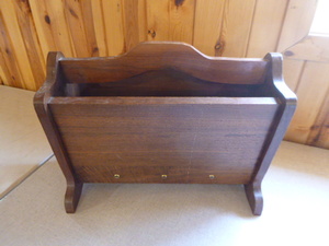 lot 24 image: Wood Magazine Rack