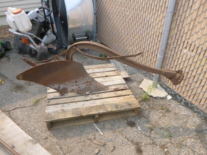 lot 155 image: Vintage John Deere Bottom Walk Behind Plow
