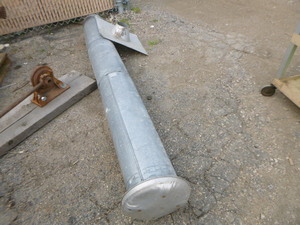 lot 156 image: Galvanized Aluminum Chimney Pipe with Cap and Flashing