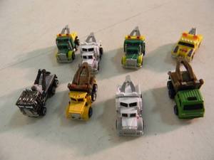 8 - ORIGINAL - VINTAGE MICRO MACHINES TOW TRUCK COLLECTION - GREAT SET - NICE - SEE PICTURES