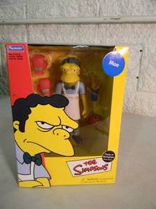 VINTAGE 2002 The Simpsons Faces of Springfield Deluxe Figures Moe By Playmates #43662 - IN BOX - APPROX 8 TALL - AWESOME PIECE - SEE PICTURES
