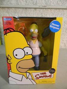 VINTAGE 2002 The Simpsons Faces of Springfield Deluxe Figures Homer Simpsom By Playmates #142031 - IN BOX - APPROX 9 TALL - AWESOME PIECE - SEE PICTURES