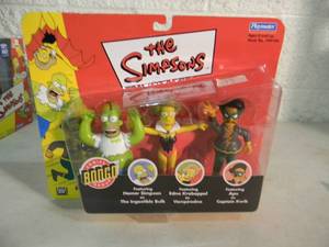 VINTAGE 2002 The Simpsons COMICS BONGO GROUP Action Figures By Playmates #199194 - IN BOX - AWESOME PIECE - SEE PICTURES