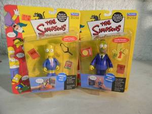 VINTAGE 2000 The Simpsons Intelli-Tronic Voice Activation SUNDAY BEST HOMER #99192 & SUNDAY BEST BART #99191 By Playmates - IN BOX - AWESOME PIECES - SEE PICTURES