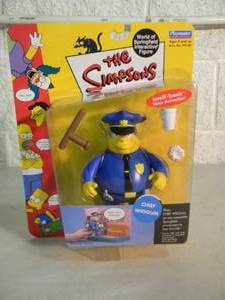 VINTAGE 2000 The Simpsons Intelli-Tronic Voice Activation CHIEF WIGGUM #99116 By Playmates - IN BOX - AWESOME PIECE - SEE PICTURES