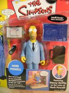 VINTAGE 2002 The Simpsons Intelli-Tronic Voice Activation, ALL-STAR VOICES HERB POWELL #142042 By Playmates - IN BOX - AWESOME PIECE - SEE PICTURES