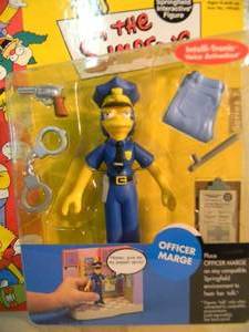 VINTAGE 2001 The Simpsons WORLD OF SPRINGFIELD INTERACTIVE FIGURE - OFFICER MARGE #199236 By Playmates - IN BOX - AWESOME PIECE - SEE PICTURES