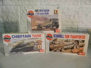 lot 4 image: 3 - AIRFIX HOOO & 172 scale Model Kits, Made In France - SCHAMMELL TANK TRANSPORTER, CHIEFTAIN TANK & AEC MATADOR 5,5 inch GUN - SEALED IN BOX - GREAT PIECES - SEE PICTURES