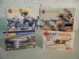 lot 9 image: 4 - AIRFIX 172 scale Model Kits, Made In France - MIG 15, FIAT G50-bis, RAF PERSONNEL, AFRIKA KORPS - SEALED IN BOX - GREAT PIECES - SEE PICTURES
