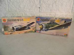 lot 29 image: 2 - AIRFIX 172 scale Model Kits, Made In France - MITSUBISHI A6M2 ZERO & GRUMMAN F6F-35 HELLCAT - SEALED IN BOX - GREAT PIECES - SEE PICTURES