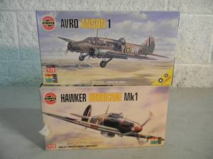 lot 30 image: 2 - AIRFIX 172 scale Model Kits, Made In France - AVRO ANSON 1 & HAWKER HURRICANE Mk 1 - SEALED IN BOX - GREAT PIECES - SEE PICTURES